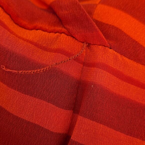 Spenser Jeremy Silk Red Striped Wrap Sarong Dress Plus Size - Picture 8 of 8